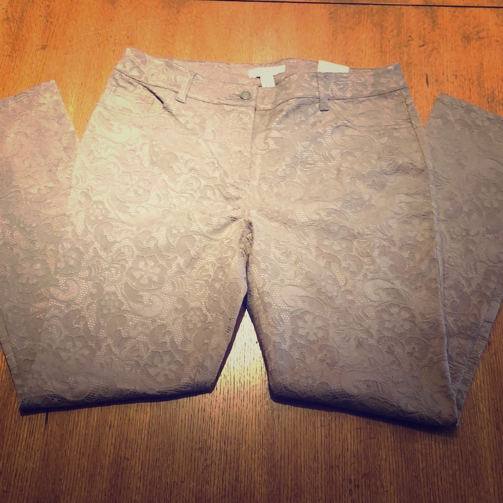 Floral Lace 5 pocket 31.5 in Regular pant